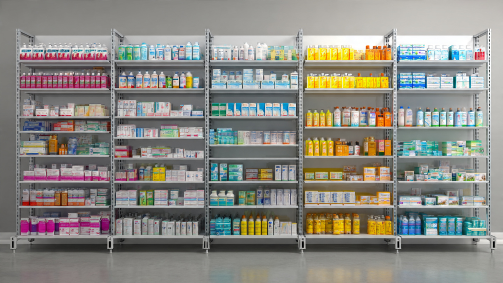 pharmacy rack manufacturer