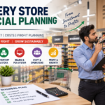 Grocery store financial planning in India with racks, inventory and investment planning